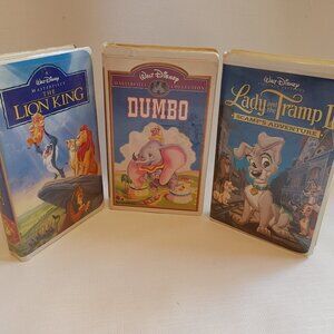 VINTAGE Disney Masterpiece Collection VHS Lion King DUMBO Lady and the T…